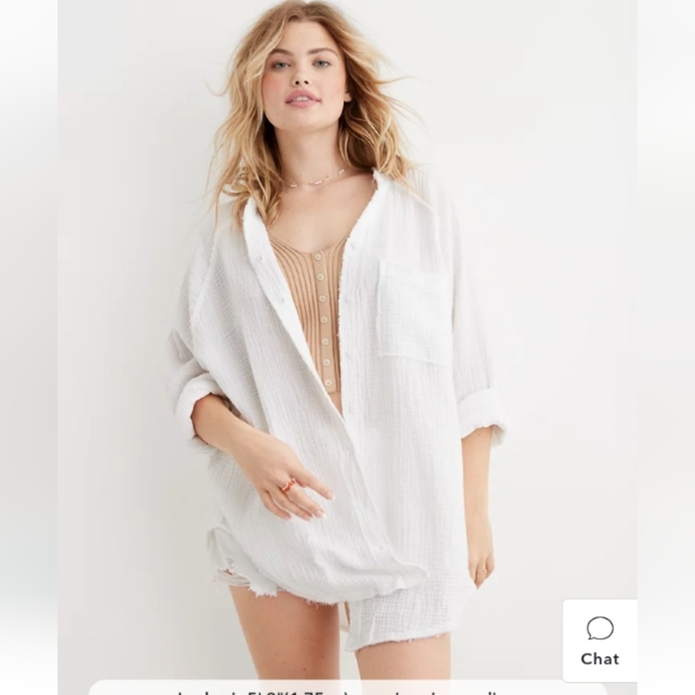 Aerie Pool to party cover up shirt